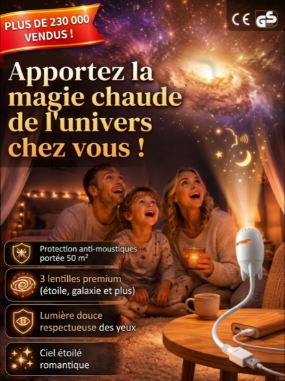 【🌌Projecteur d'étoiles multifonction】⏱️Créez un ciel étoilé romantique en 1 seconde –✨Image 4K ultra-HD –✅Certifié NF