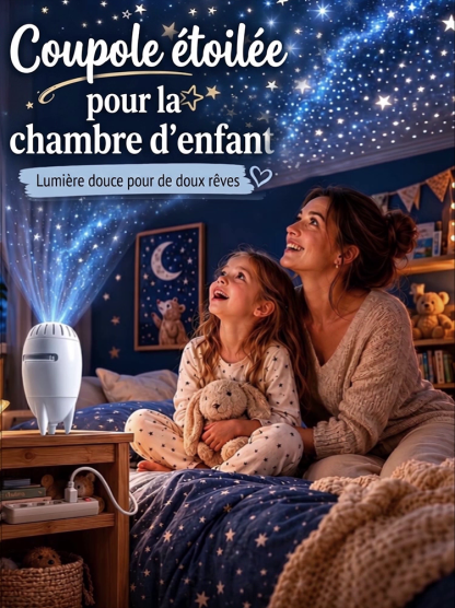 【🌌Projecteur d'étoiles multifonction】⏱️Créez un ciel étoilé romantique en 1 seconde –✨Image 4K ultra-HD –✅Certifié NF