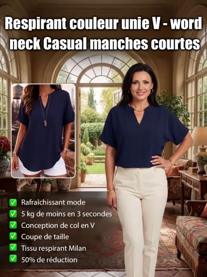 [Silhouette -5kg en 3 secondes] L’exclusive blouse en satin de Milan avec décolleté en V