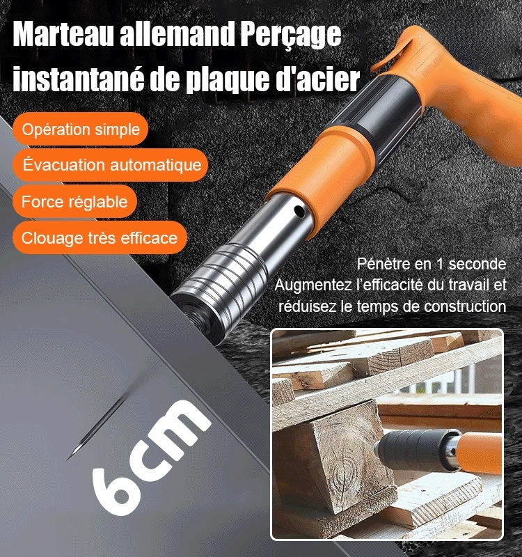 【Outil le plus populaire au Salon de la décoration intérieure de Paris】Pistolet à clous silencieux