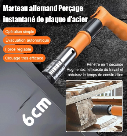 【Outil le plus populaire au Salon de la décoration intérieure de Paris】Pistolet à clous silencieux