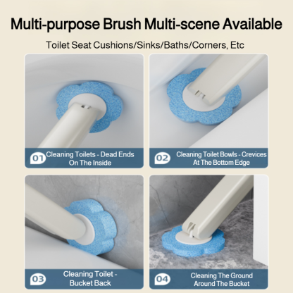 Household bathroom cleaning brush disposable set