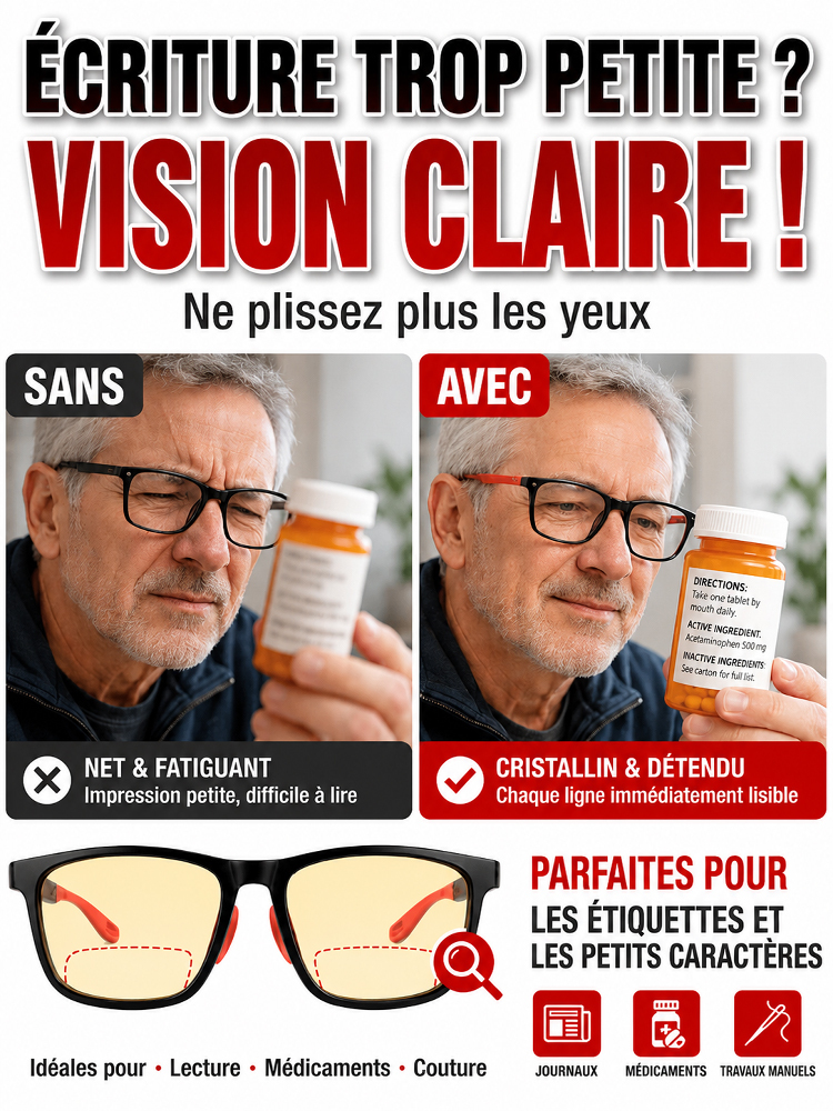 【Recommandé par les ophtalmologistes】Lunettes adaptatives photochromiques – pour toutes corrections