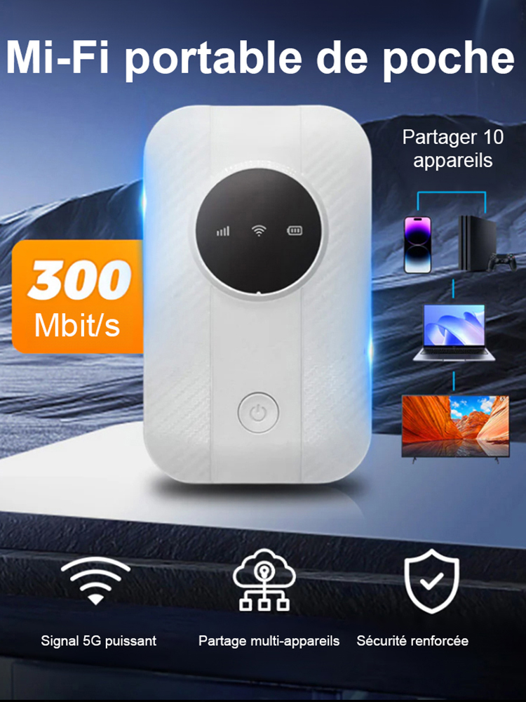 【Compact et portable, sans abonnement ni câble】WiFi de poche 5G