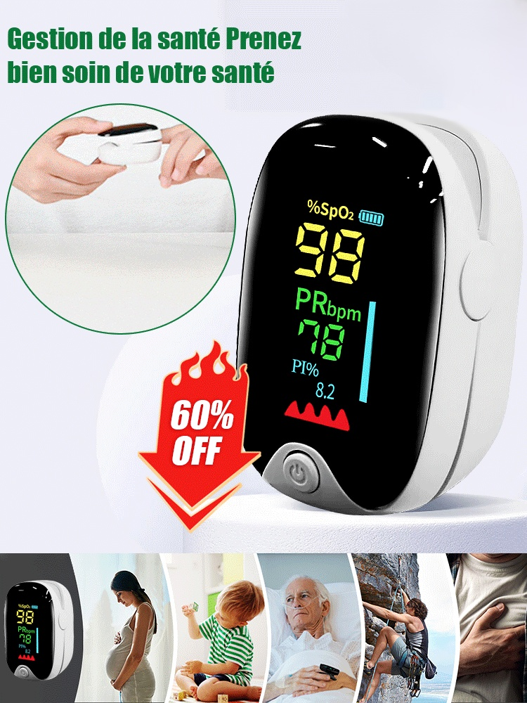 【Développé par un hôpital de pointe】Oxymètre de pouls à pince.