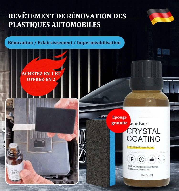 【Utilisé par des ateliers automobiles professionnels comme Feu Vert】Revêtement de rénovation pour plastiques automobiles