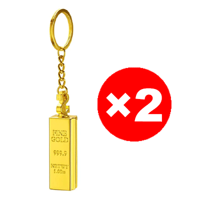 【Symbolise la prospérité et la richesse】Pendentif briquet lingot d'or créatif