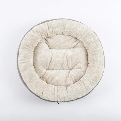 Love's Cabin Round Donut Cat And Dog Cushion Bed| 20in bed for Cats or Small Dogs| Anti-slip & Water-resistant Bottom, Super Soft Durable Fabric Pet Beds