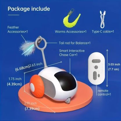MarvelPaws Smart Electric Cat Toy - Speedy Chase 2.0| Self-Play Interactive Cat Toy Ball for Indoor Kitten & Adult Cats| Stimulating Automatic Enrichment Toys 