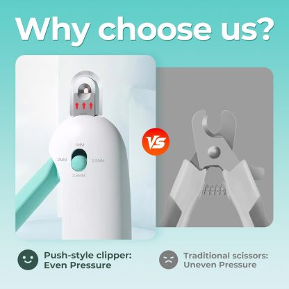 MarvelPaws Cat Nail Clippers Removable Debris Collector With Adjustable Size| Built-in Hidden Nail File, Round Hole Blade, Safe Home Grooming Tool