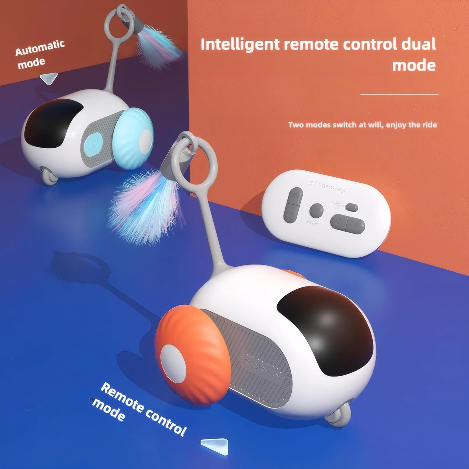 MarvelPaws Smart Electric Cat Toy - Speedy Chase 2.0| Self-Play Interactive Cat Toy Ball for Indoor Kitten & Adult Cats| Stimulating Automatic Enrichment Toys 