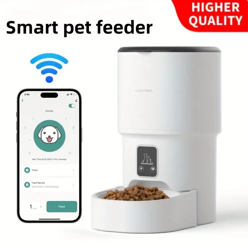 MarvelPaws Automatic Pet Feeder| Cat Food And Dog Food| WiFi Remote Control, Detachable Washing| Large Capacity Pet Feeder For Cats And Puppies