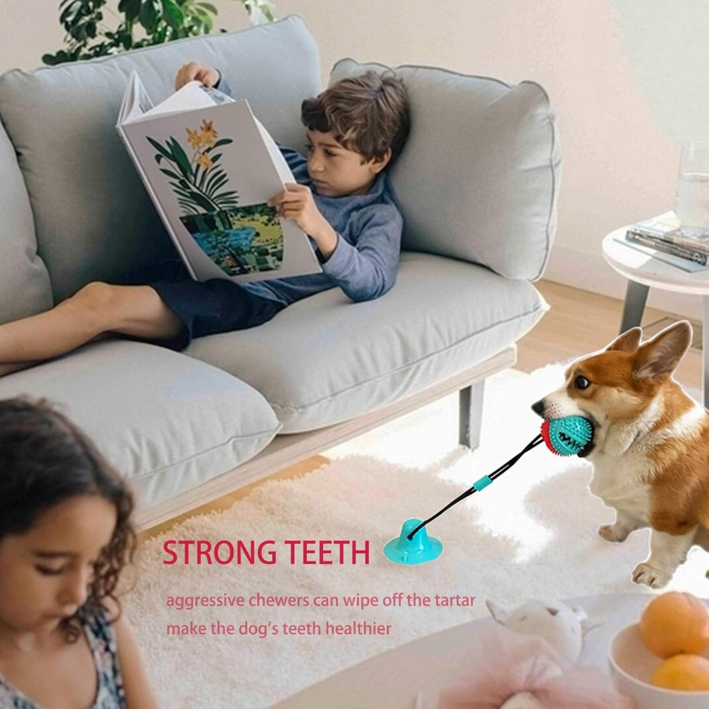 MarvelPaws Dog Chew Toys for Aggressive Chewers| Puppy Dog Training Treats Teething Rope Toys for Boredom Dog Puzzle Treat Food Dispensing Ball Toys for Puppies Teething