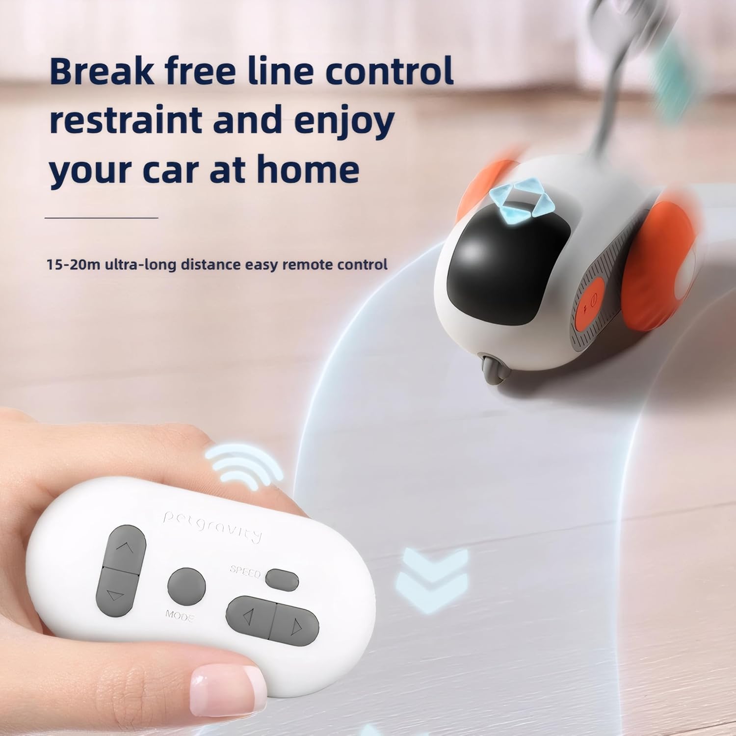 MarvelPaws Smart Electric Cat Toy - Speedy Chase 2.0| Self-Play Interactive Cat Toy Ball for Indoor Kitten & Adult Cats| Stimulating Automatic Enrichment Toys 