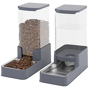 Stainless Steel Cat Feeder and Water Dispenser