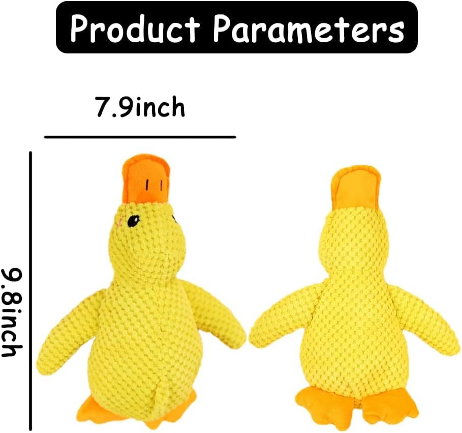 MarvelPaws Quack-Quack Calming Duck Dog Toy| Emotional Support Plush for Dogs, Emotional Support Toy for Pet| Soft Squeaky Yellow Stuffed Duck