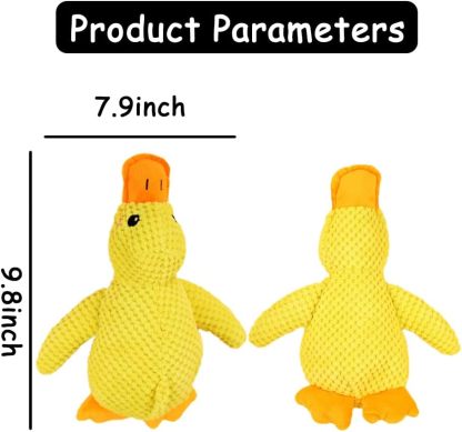 MarvelPaws Quack-Quack Calming Duck Dog Toy| Emotional Support Plush for Dogs, Emotional Support Toy for Pet| Soft Squeaky Yellow Stuffed Duck