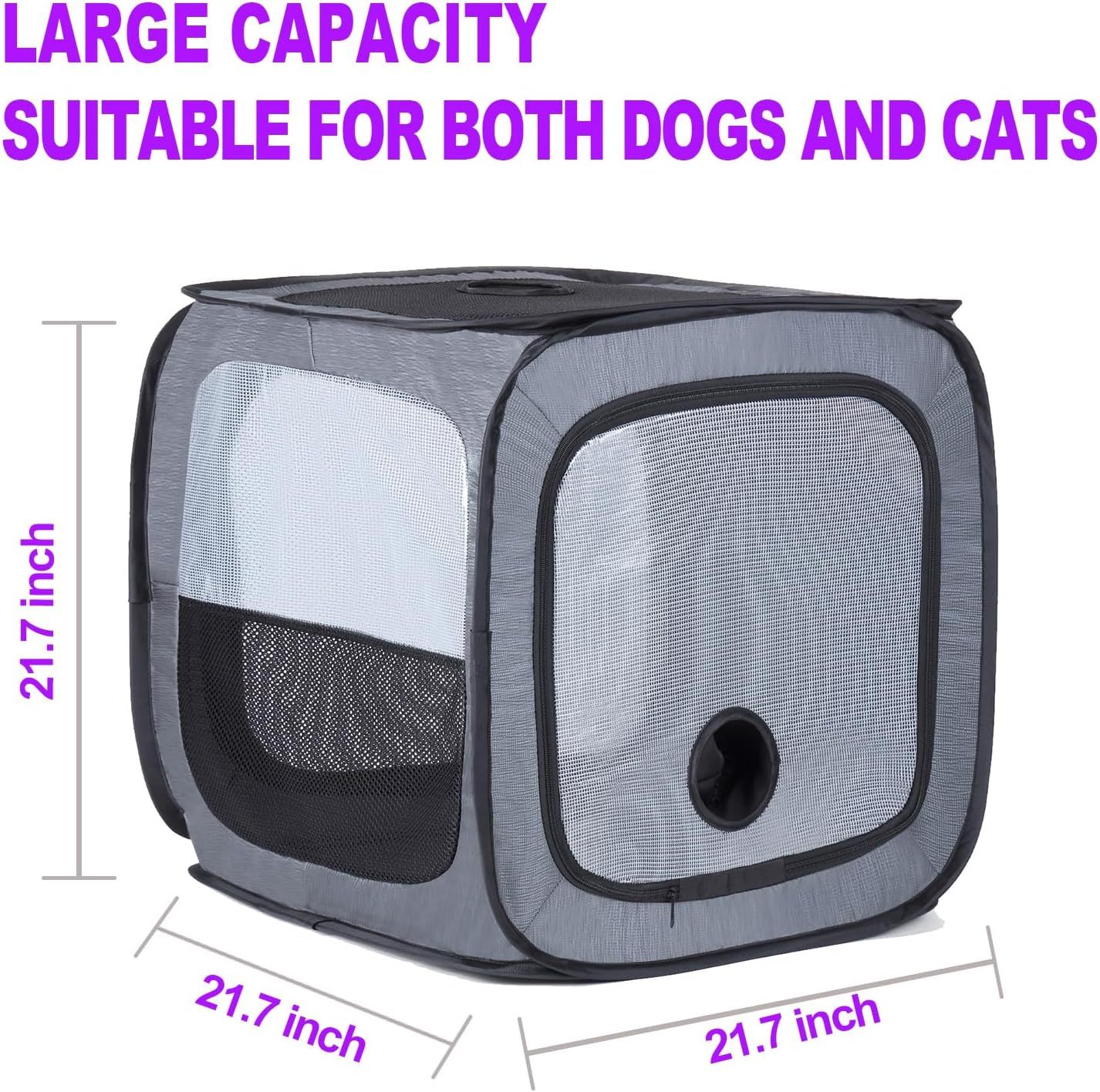 MarvelPaws Pet Drying Box| Waterproof, Anti-Hair Flying, Portable Cat/Dog Cage Kennel| Foldable Cat Grooming House Dryer