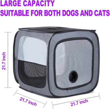 MarvelPaws Pet Drying Box| Waterproof, Anti-Hair Flying, Portable Cat/Dog Cage Kennel| Foldable Cat Grooming House Dryer