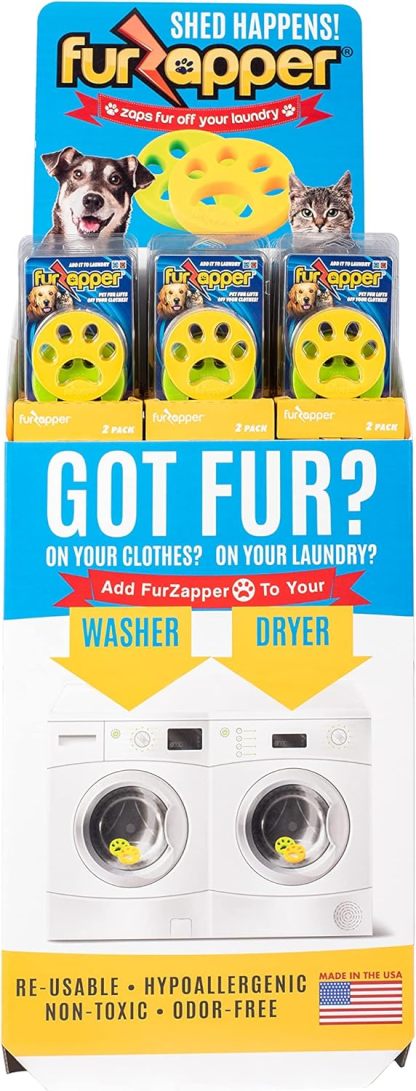 FurZapper Pet Hair Remover for Laundry, 2 Pack - Reusable Dog & Cat Hair Remover Tool