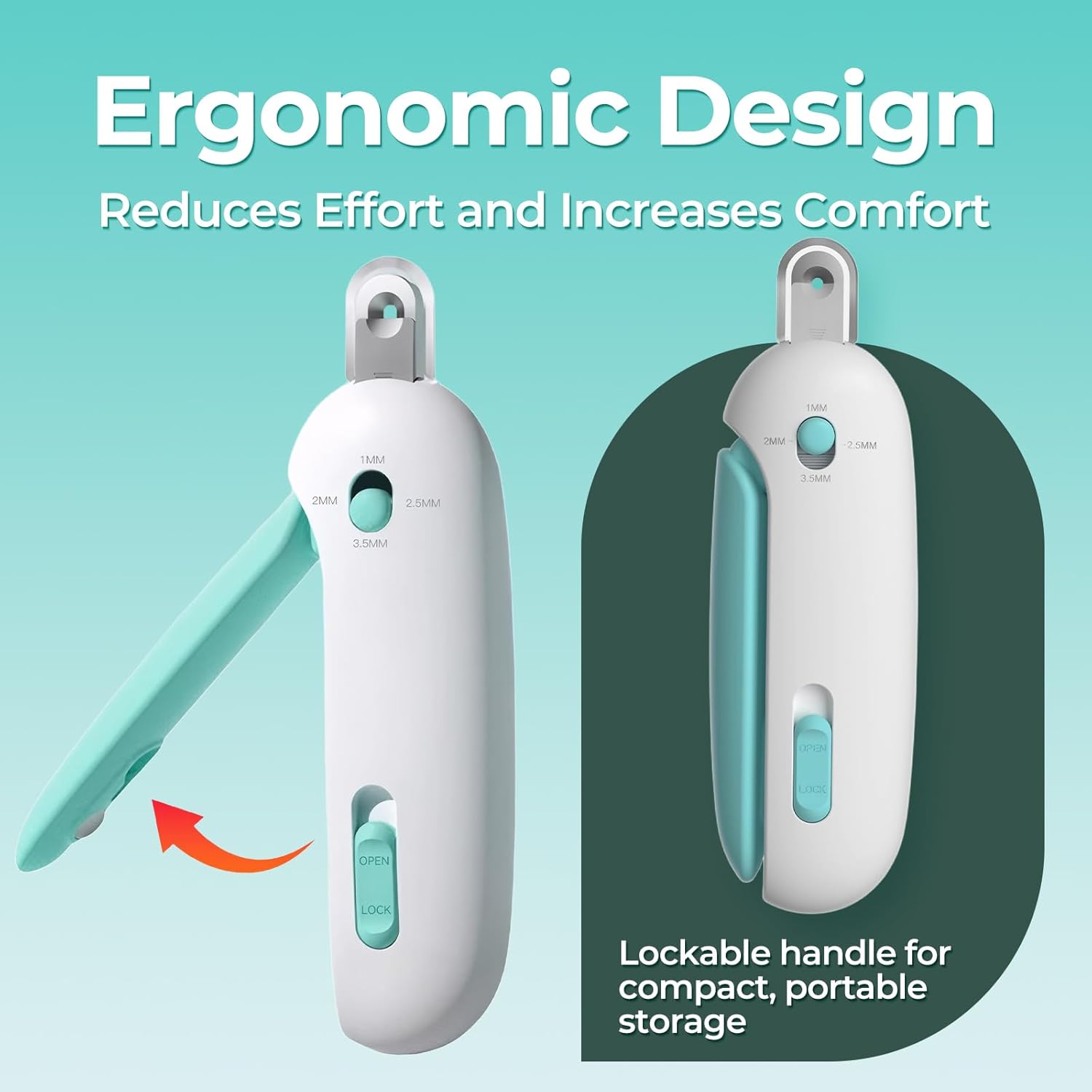 MarvelPaws Cat Nail Clippers Removable Debris Collector With Adjustable Size| Built-in Hidden Nail File, Round Hole Blade, Safe Home Grooming Tool