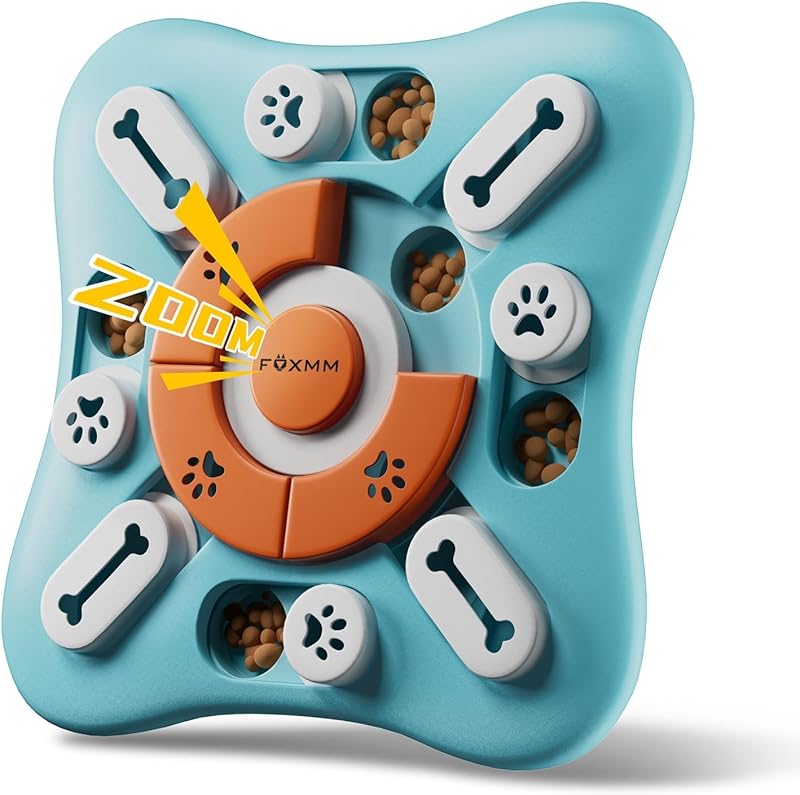 Interactive Dog Treat Puzzle Toys for IQ Training & Mental Stimulating| Fun Slow Feeder,Large Medium Small Dogs Enrichment Toys with Squeak Design