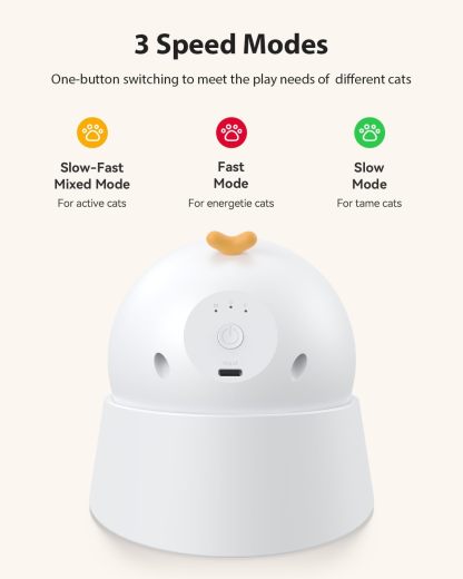 ROJECO Auto Laser Cat Toy| Random Motion Track, Magnetic 360 °Base, Run Quiet,Rechargeable with 1000mAh Battery, Auto Sleep & 3 Speed Modes| Interactive Cat Gifts