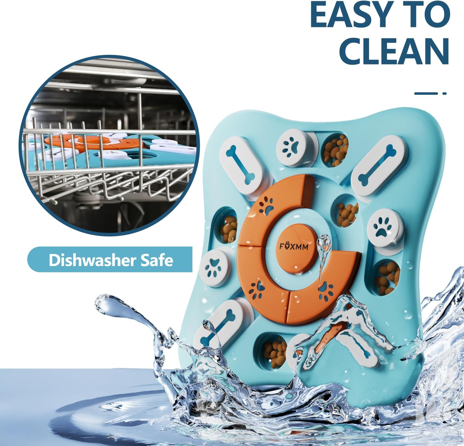 Interactive Dog Treat Puzzle Toys for IQ Training & Mental Stimulating| Fun Slow Feeder,Large Medium Small Dogs Enrichment Toys with Squeak Design