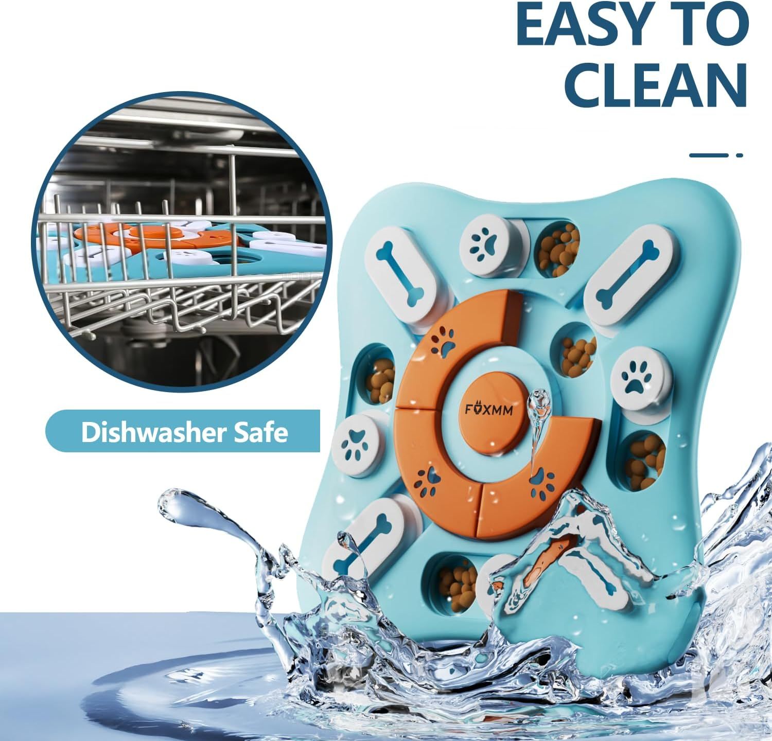 Interactive Dog Treat Puzzle Toys for IQ Training & Mental Stimulating| Fun Slow Feeder,Large Medium Small Dogs Enrichment Toys with Squeak Design