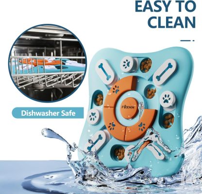 Interactive Dog Treat Puzzle Toys for IQ Training & Mental Stimulating| Fun Slow Feeder,Large Medium Small Dogs Enrichment Toys with Squeak Design