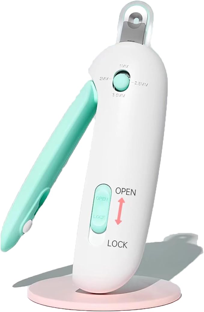 MarvelPaws Cat Nail Clippers Removable Debris Collector With Adjustable Size| Built-in Hidden Nail File, Round Hole Blade, Safe Home Grooming Tool