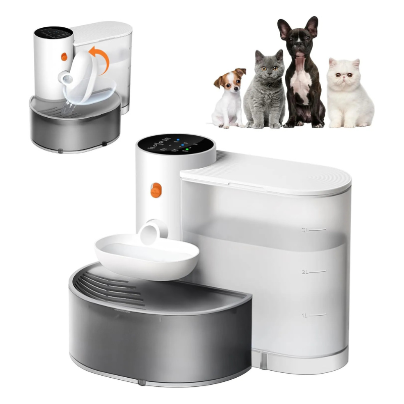 Potaroma Smart Wireless Pet Water Fountain| 3.5L Large Capacity, Rechargeable Automatic Water Dispenser for Cats and Small Dogs| Wastewater Separation Always Fresh Water