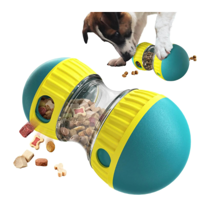 MarvelPaws Dog Puzzle Toy Adjustable Treat Dispensing Ball Food Dispenser Tough Slow Feeder Puppy Enrichment Training Toy Pet Interactive Chase Toys for All Dogs