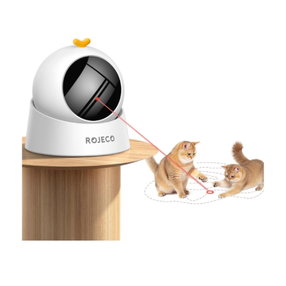 ROJECO Auto Laser Cat Toy| Random Motion Track, Magnetic 360 °Base, Run Quiet,Rechargeable with 1000mAh Battery, Auto Sleep & 3 Speed Modes| Interactive Cat Gifts