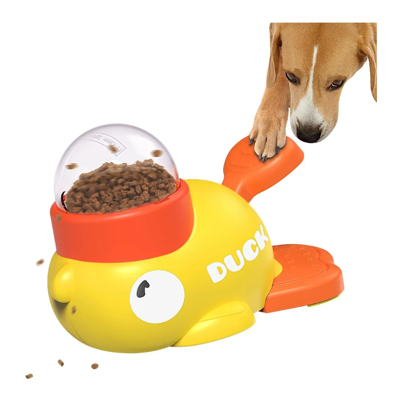 MarvelPaws Dog Interactive Treat Dispenser Toy| Food Puzzle Slow Feeder (Yellow)