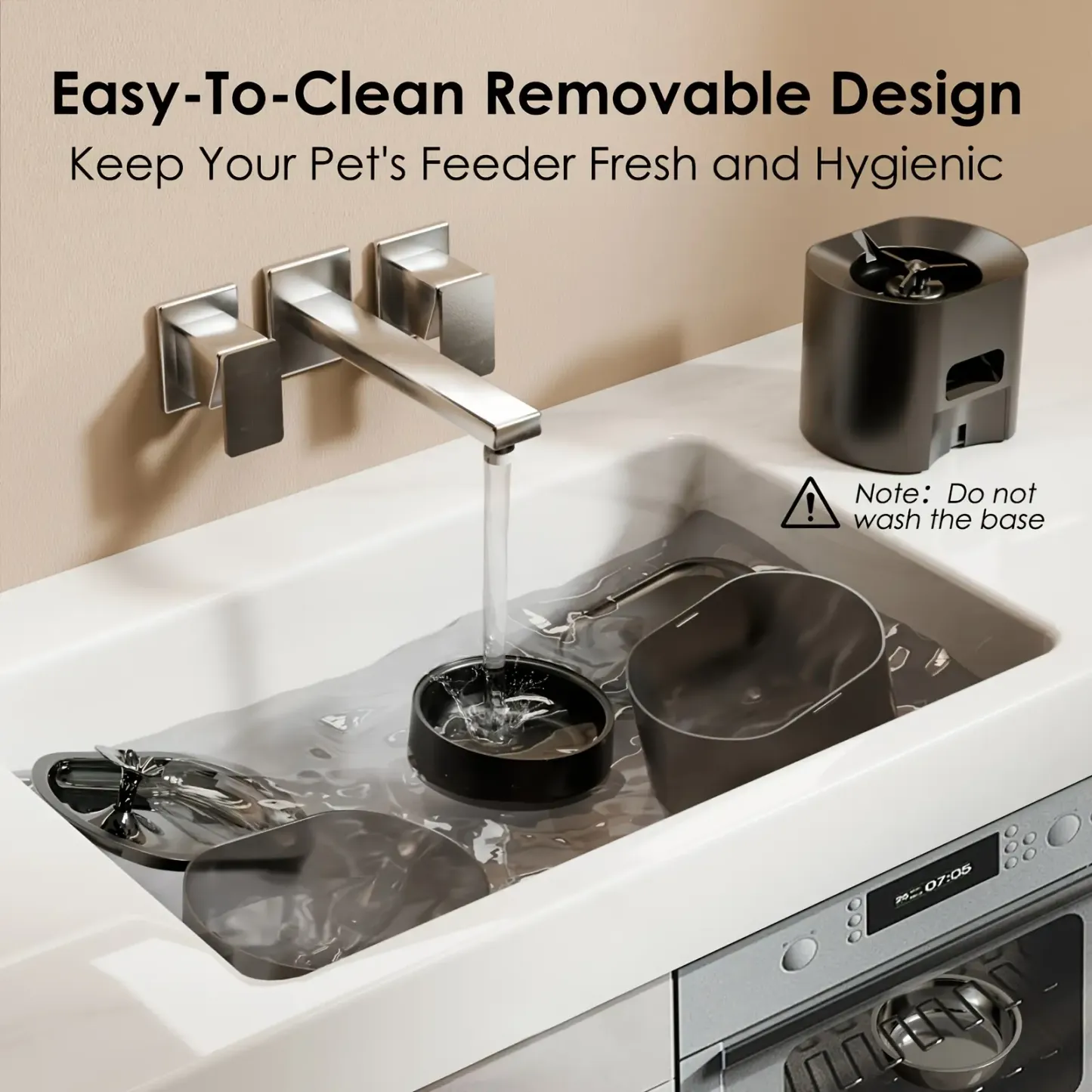 MarvelPaws Large Capacity Wi-Fi Remote Automatic Cat Feeder & 84.54oz Wireless Automatic Dog Drinking Fountain Bowl with Filter - Quiet Smart Pet Feeder and Drinker System