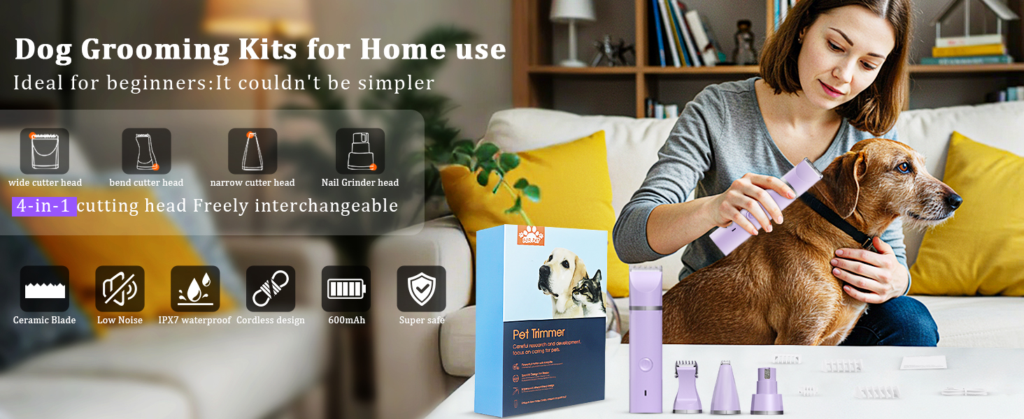 dog grooming kit dog clippers dog shaver dog paw trimmer dog nail grinder cat grooming pet supplies