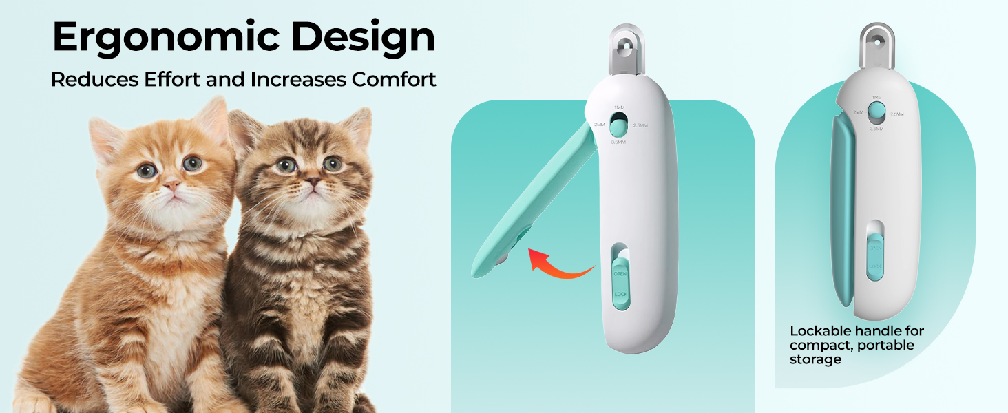 Cat Nail Clippers with a Removable Debris Collector