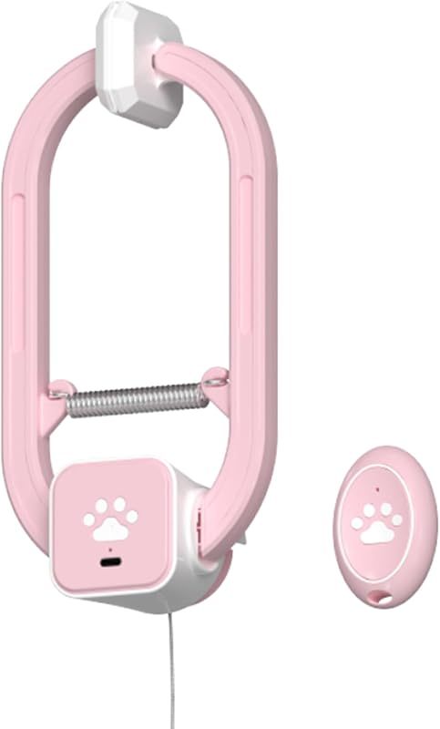 Rechargeable Electric Cat Teaser with Remote – Interactive Door Clip Toy for Cats, 2 Motion Modes (360° Spin & Irregular Jumping), Smart Auto Cat Toy for Exercise & Fun (Orange)