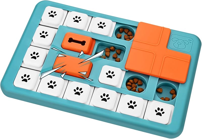 Interactive Dog Treat Puzzle Toys for IQ Training & Mental Stimulating| Fun Slow Feeder,Large Medium Small Dogs Enrichment Toys with Squeak Design