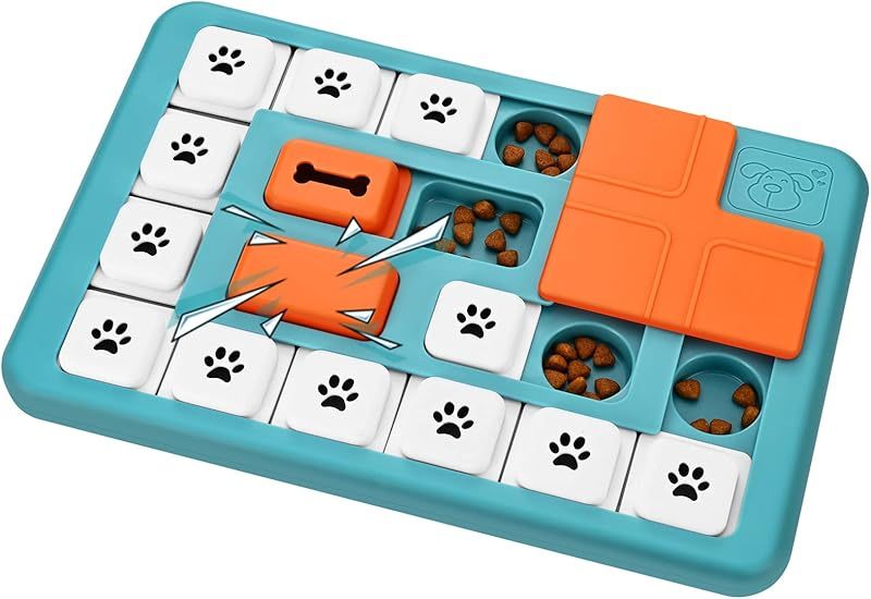 Interactive Dog Treat Puzzle Toys for IQ Training & Mental Stimulating| Fun Slow Feeder,Large Medium Small Dogs Enrichment Toys with Squeak Design