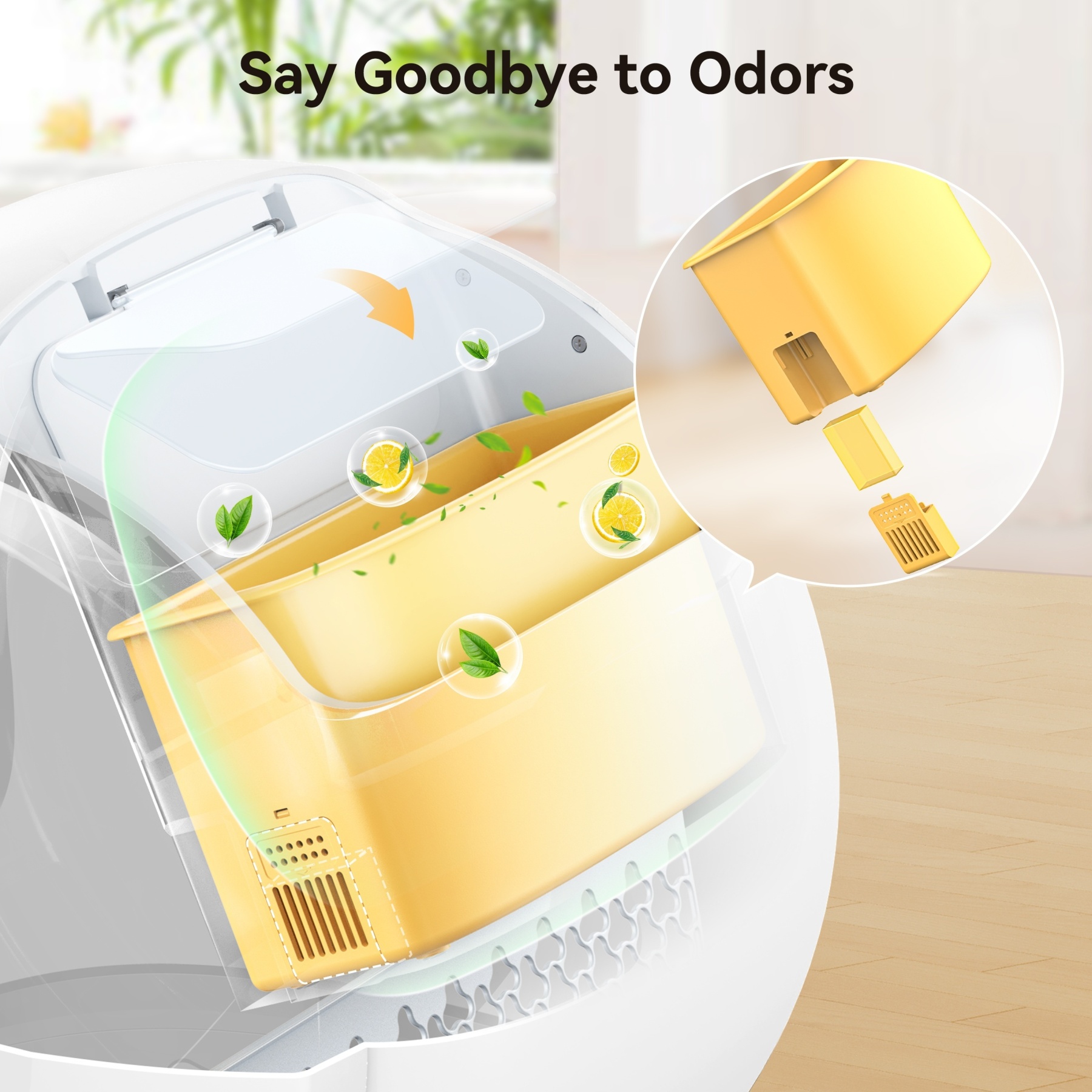 MarvelPaws Self Cleaning Litter Box| Automatic Litter Box Self Cleaning for Multiple Cats, Odor Removal Anti Pinch Kitty Litter Box, APP Control Litter Box with Liners Bags