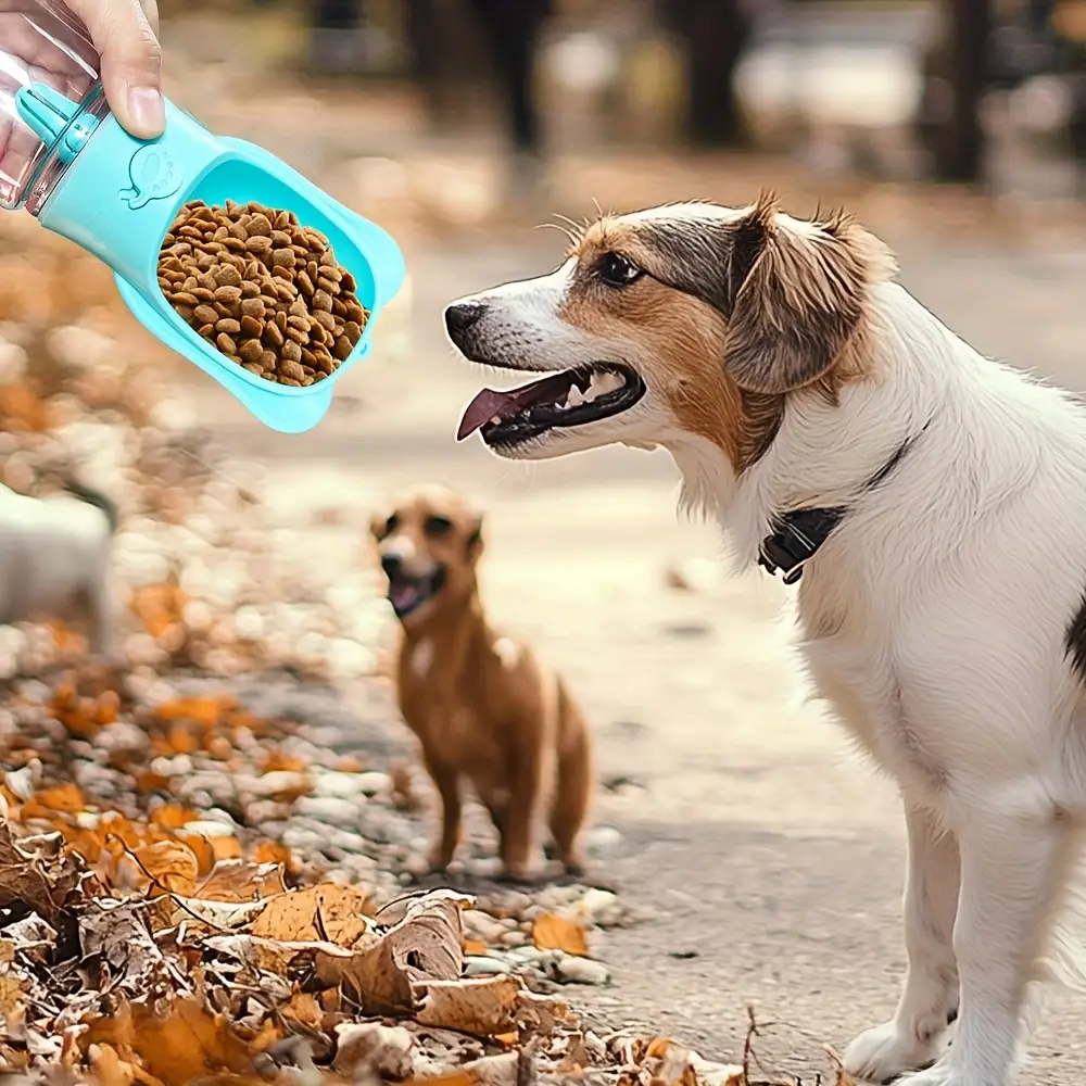 MarvelPaws Portable Pet Water Bottle |   Dog Water Bottle With Food Container, Outdoor Water Dispenser For Cat, Puppy, Pets For Walking, Hiking, Travel