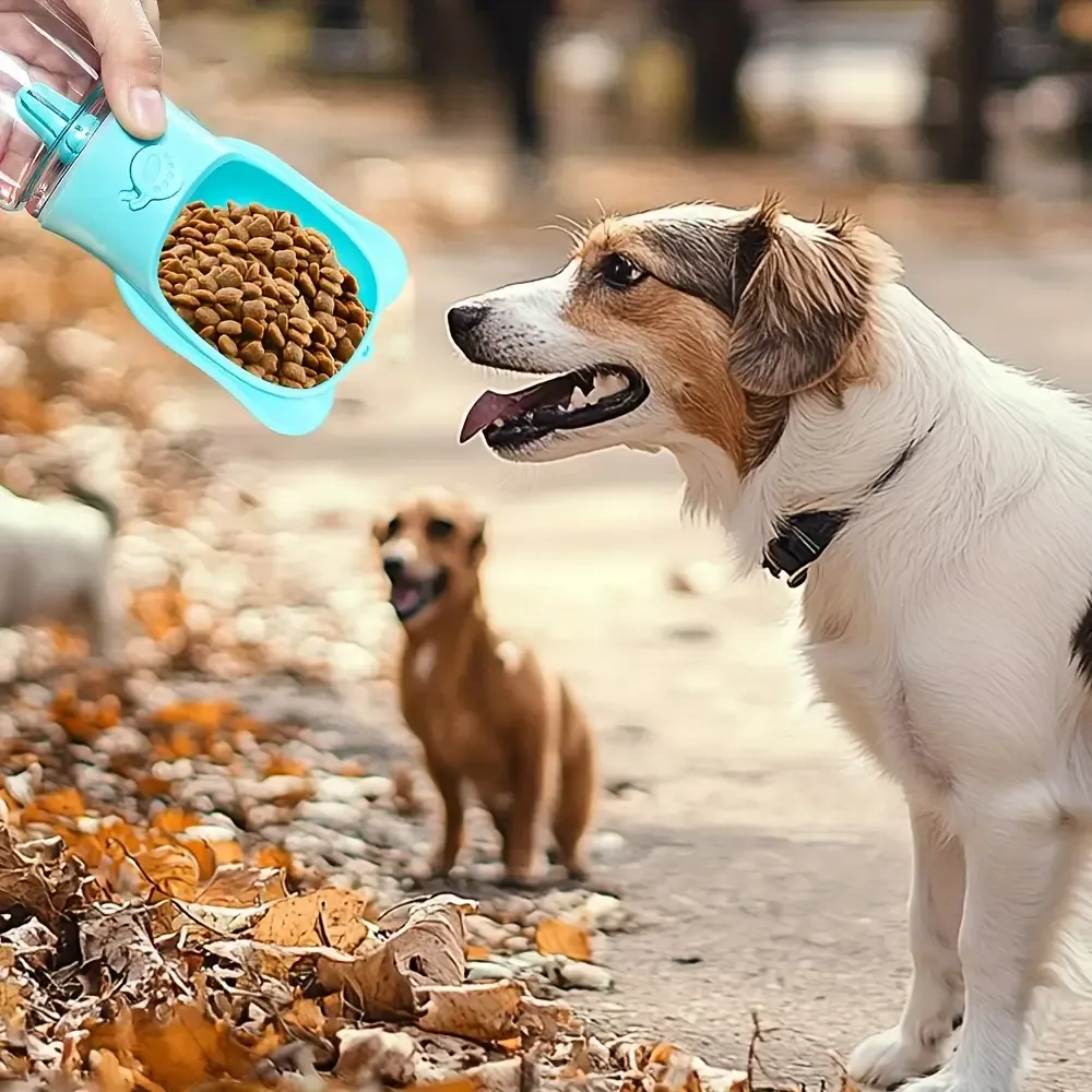 MarvelPaws Portable Pet Water Bottle |   Dog Water Bottle With Food Container, Outdoor Water Dispenser For Cat, Puppy, Pets For Walking, Hiking, Travel