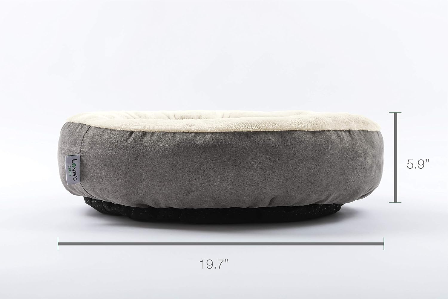 Love's Cabin Round Donut Cat And Dog Cushion Bed| 20in bed for Cats or Small Dogs| Anti-slip & Water-resistant Bottom, Super Soft Durable Fabric Pet Beds