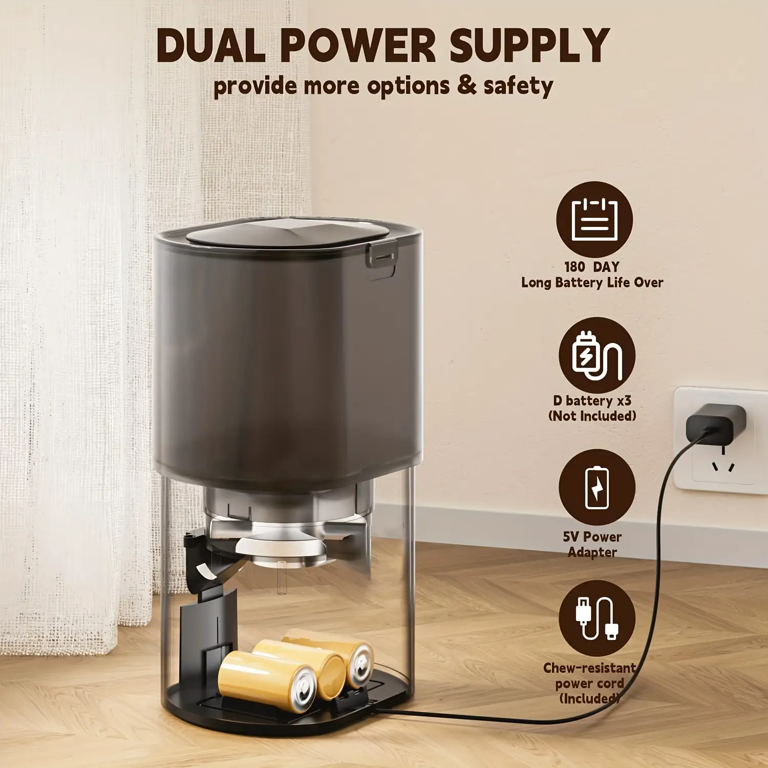 MarvelPaws Large Capacity Wi-Fi Remote Automatic Cat Feeder & 84.54oz Wireless Automatic Dog Drinking Fountain Bowl with Filter - Quiet Smart Pet Feeder and Drinker System