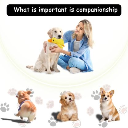 MarvelPaws Quack-Quack Calming Duck Dog Toy| Emotional Support Plush for Dogs, Emotional Support Toy for Pet| Soft Squeaky Yellow Stuffed Duck