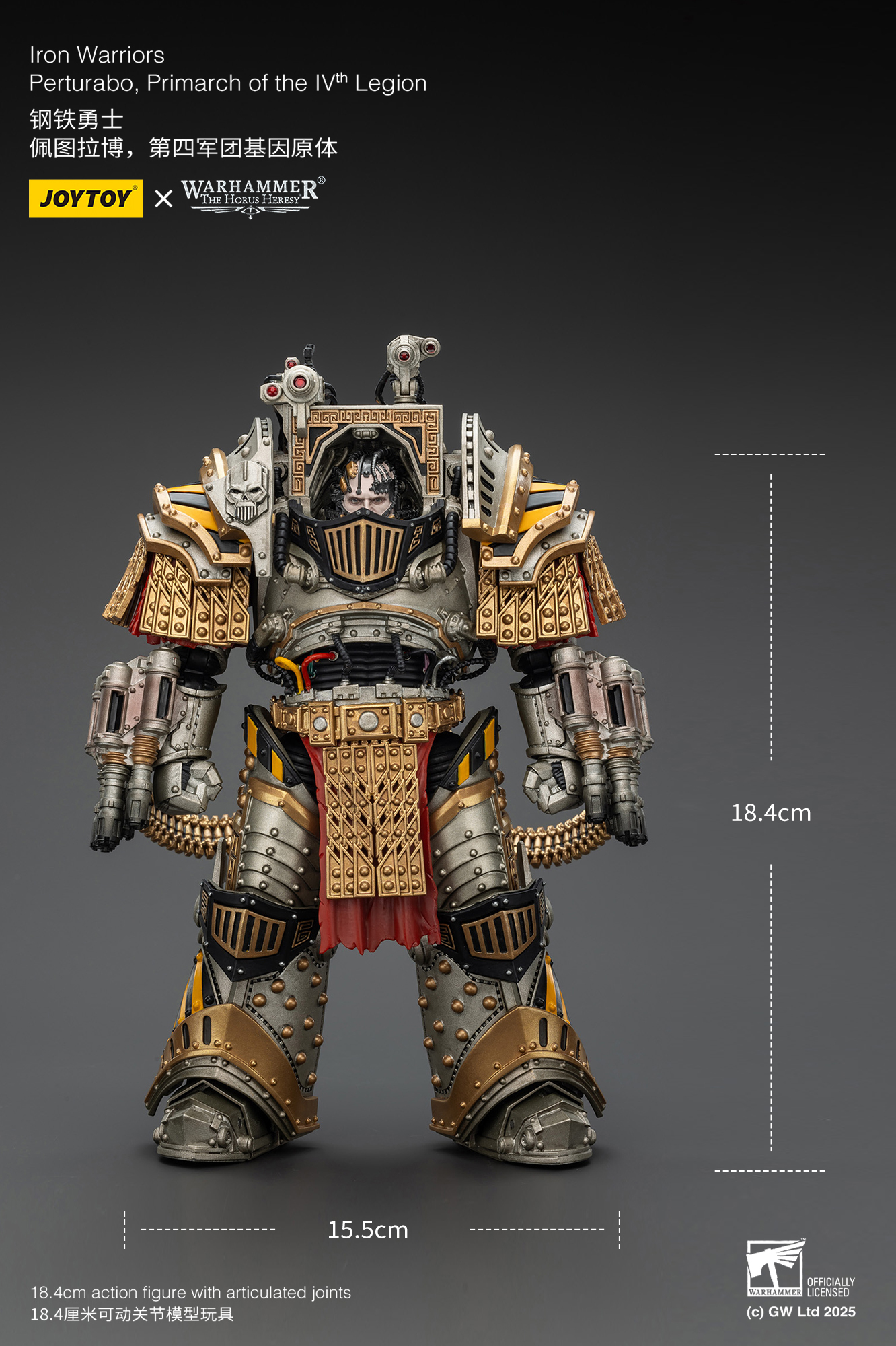 JoyToy WH40K Iron Warriors Perturabo, Primarch of the lVth Legion