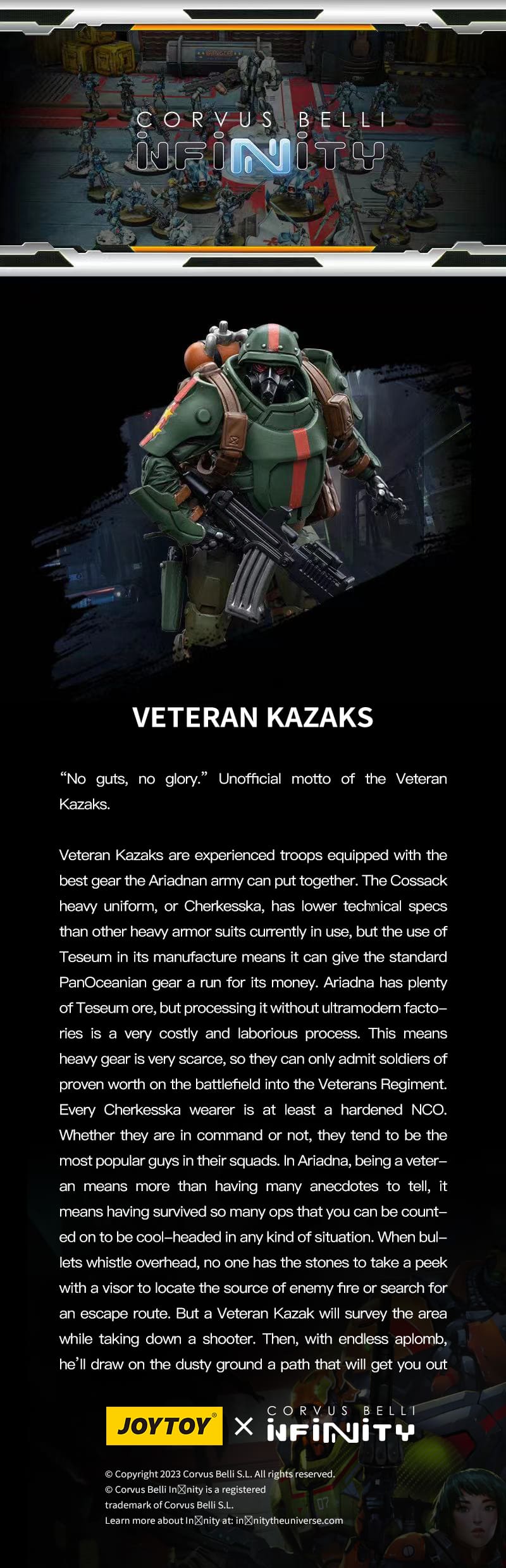 JoyToy Infinity Corvus Belli Ariadna Veteran Kazaks