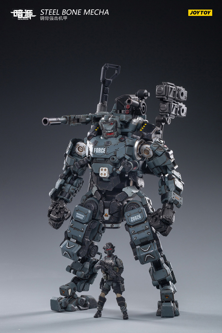 暗源 JOYTOY STEEL BONE フィギュア JoyToy Dark Source Steel Bone Armour - Grey with pilot – Joytoy